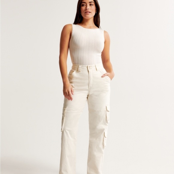 NWT Abercrombie & Fitch Curve Love Relaxed Cargo Pant - Picture 6 of 6